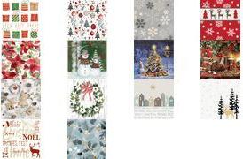PAPSTAR Weihnachts-Motivservietten "Christmas Wreath" 330 x 330 mm, bedruckt, 1/4 Falz, 3-lagig - 1 Stück (89359)