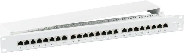 EFB-Elektronik Patchpanel STP 24xRJ45 Cat.5e, 19- 1HE, RAL7035 grau Hersteller: EFB Elektronik (37668.1M)