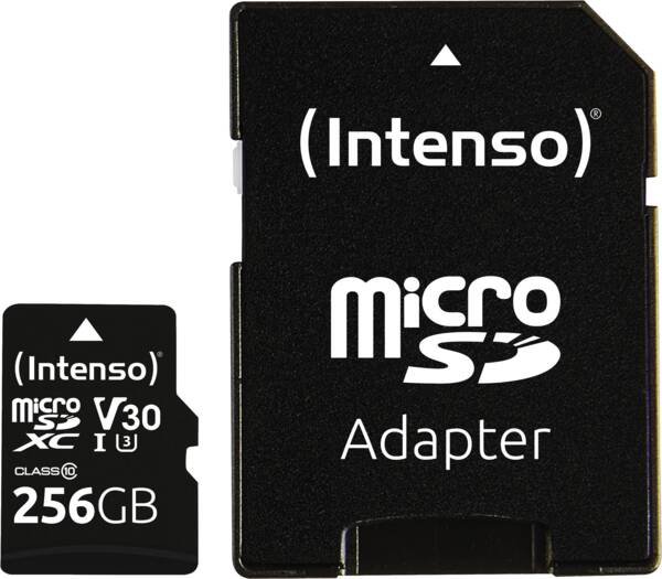 Intenso Professional 256 GB microSDXC-Karte UHS-I Schwarz
