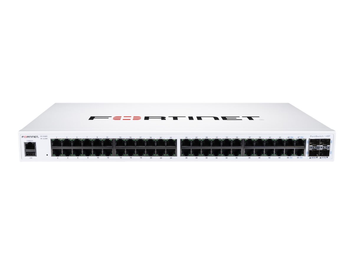 Fortinet FortiSwitch FS-148F Managed Switch L2 48x Gigabit Ethernet 4x SFP+ 1U Weiß
