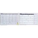 FRANKEN X-tra!Line Planungstafel Jahreskalender, 900x600 mm Tafel magnethaftend und beschriftbar, lackiert, Rahmen (VO-12)