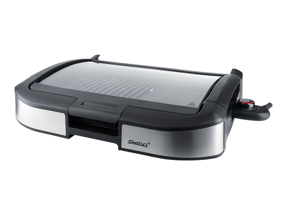 Steba VG 195 Tischgrill 2200 W 40x29 cm mit Glasdeckel Schwarz