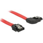Delock SATA 6 Gb/s Kabel gerade auf rechts gewinkelt 50 cm rot (83969)