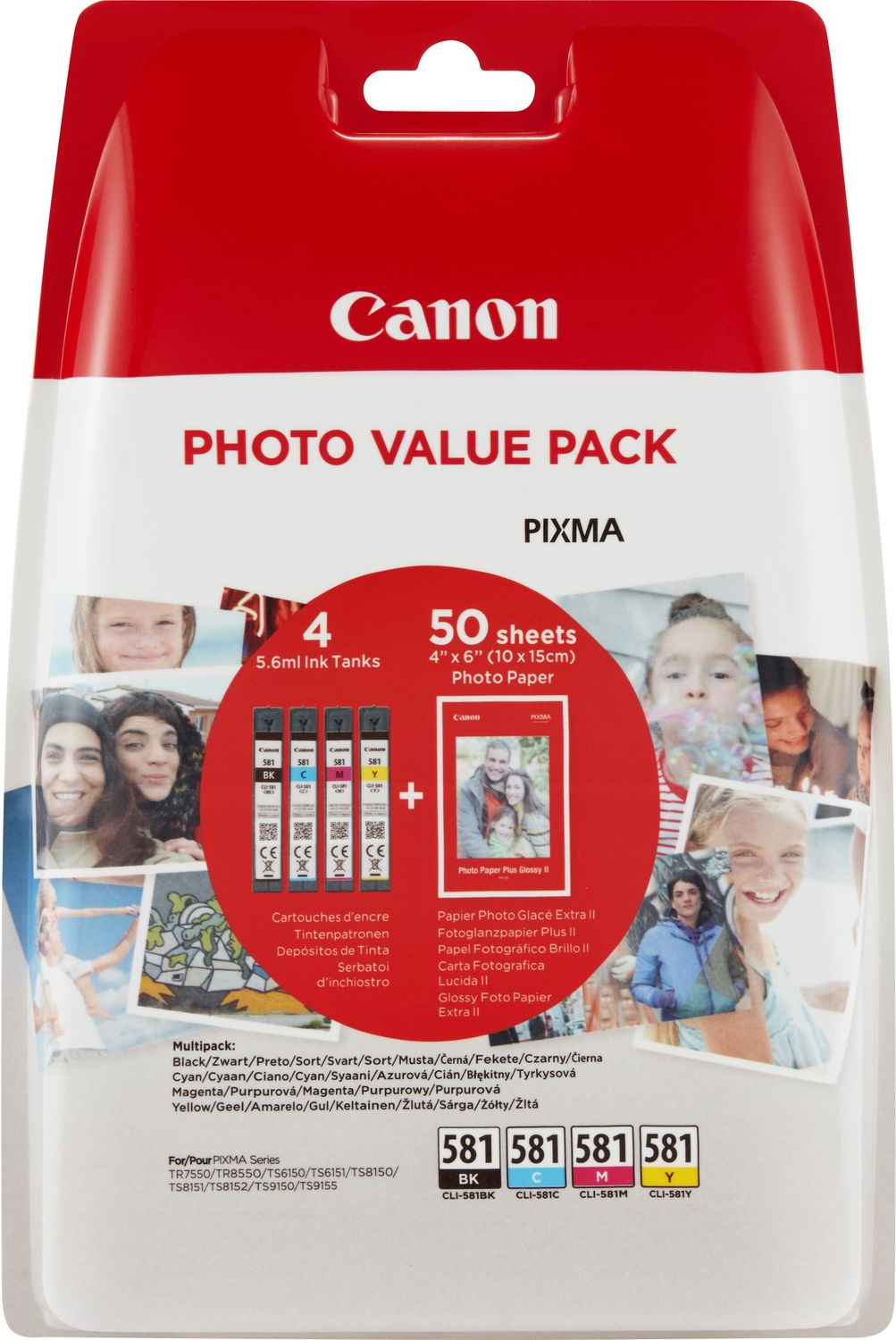 Canon CLI-581 C/M/Y/BK Photo Value Pack (2106C005)