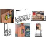 metaltex Einhängekorb Galileo LAVA, hoch, matt-schwarz Metall beschichtet, kann innen/außen an Schranktüren - 1 Stück (352610000)