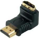 S/CONN maximum connectivity Adapter, HDMI-Stecker auf HDMI-Kupplung, Winkelausführung, Abgang nach unten, vergoldete Kontakte, 4K2K kompatibel (77407)
