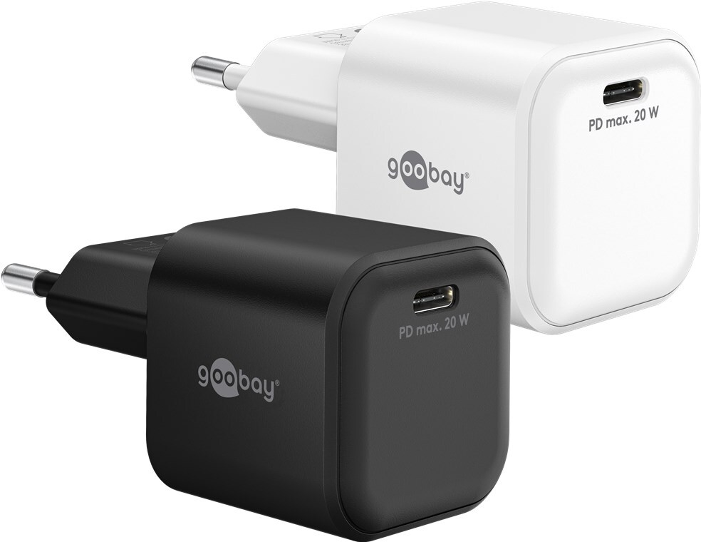 Goobay USB-C™ PD GaN Schnellladegerät Nano (20 W) weiß (76691)