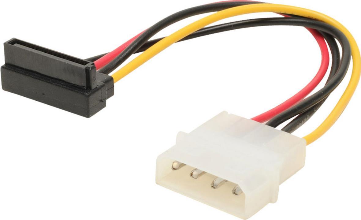 S/CONN maximum connectivity Power Adapter, 4-pol. 5.25 Powerstecker auf 15-pol. S-ATA mit abgewinkeltem Stecker, 0,13m (78232-HQ)