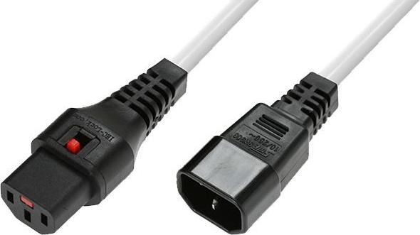 MicroConnect Powercord C13 IEC Lock - C14 (MC-C13C14LOCK-1MW)