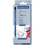 STAEDTLER Bleistift Mars Lumograph, 6er Kartonetui Minenstärke: 2,0 mm, sechseckig, blau lackiert, - 1 Stück (61 100 C6)