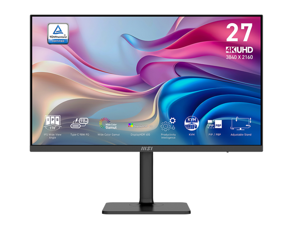 MSI Modern MD272UPHGDE 27" IPS 4K UHD Office Monitor Schwarz