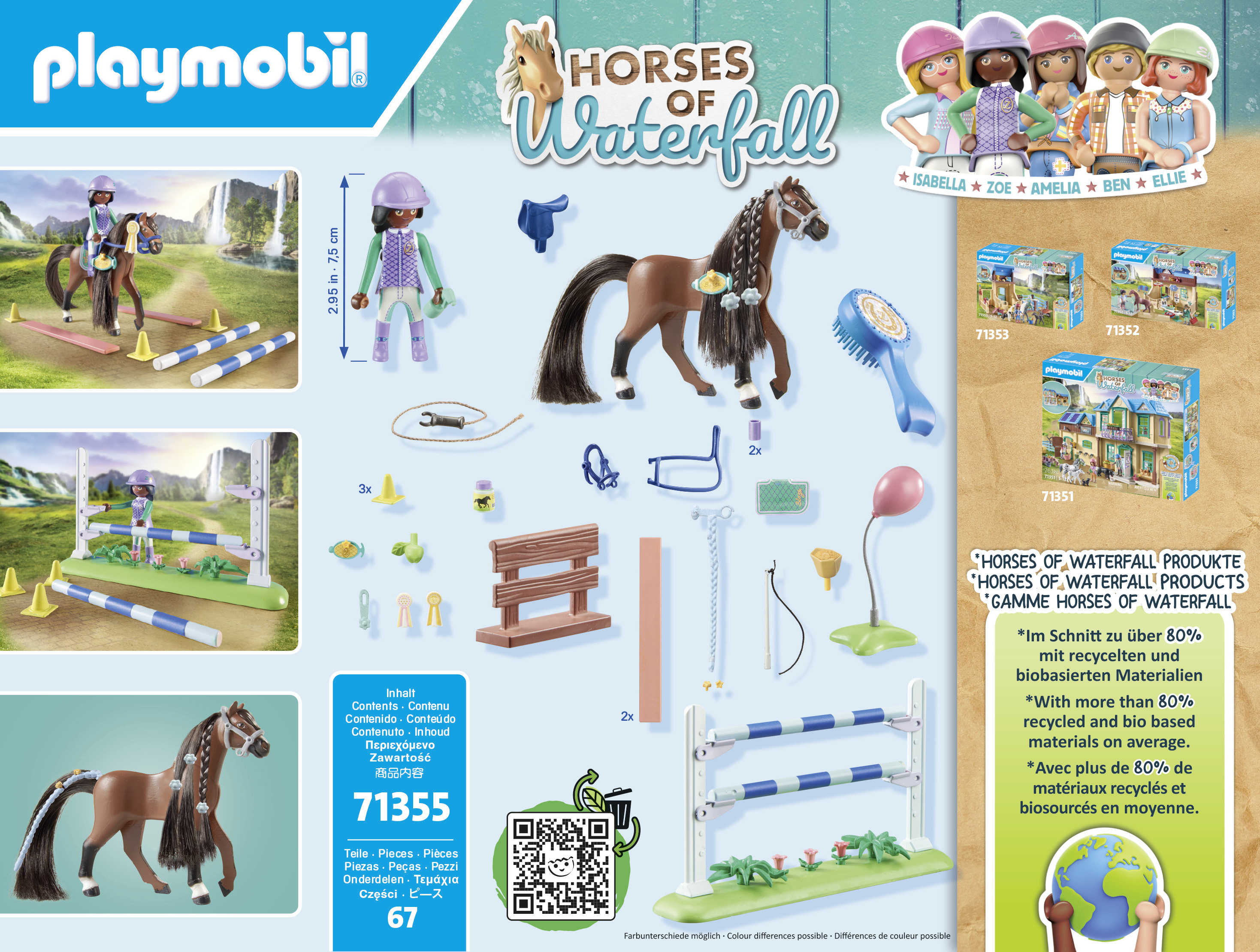 Playmobil Horses of Waterfall Zoe & Blaze mit Turnierparcours