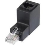 Renkforce RJ45 Netzwerk Adapter CAT 5e 90° nach oben gewinkelt [1x RJ45-Stecker - 1x RJ45-Buchse] 0.00 m Schwarz Renkforce