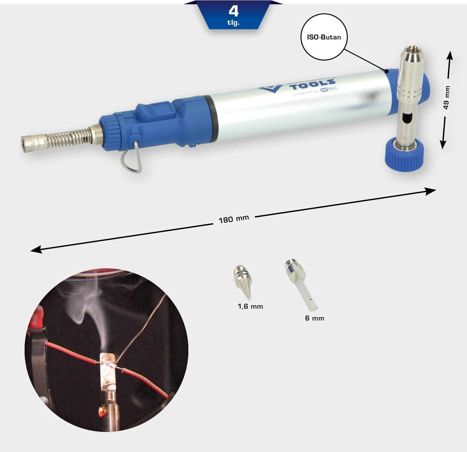 KS TOOLS Werkzeuge-Maschinen GmbH Gas-Lötgerät-Satz (BT124009)