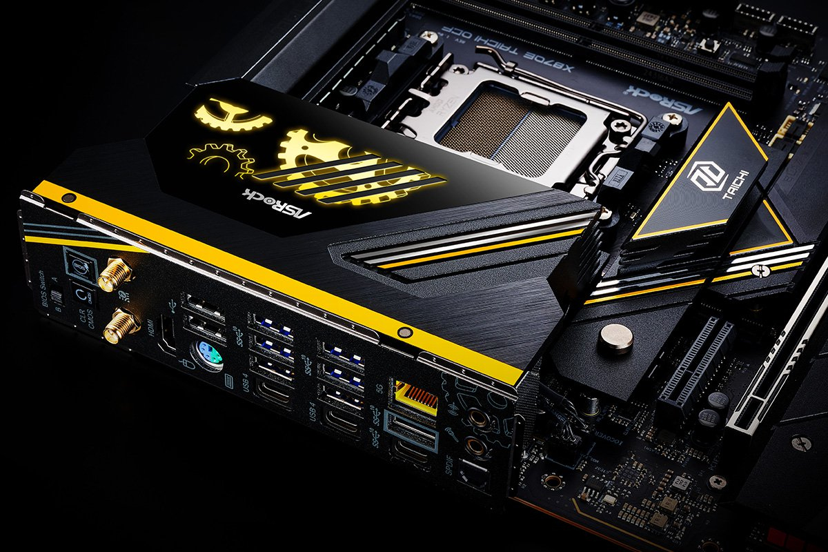 ASRock Taichi X870E Taichi OCF ATX Mainboard Socket AM5 DDR5 Schwarz/Gelb