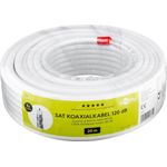 Goobay 120 dB SAT Koaxialkabel, 4x geschirmt, 20 m, Weiß - für digitale SAT- und BK-Kabelanlagen mit Stahl/Kupfer Innenleiter (49761)