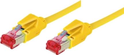 Patchkabel S/FTP, PiMF, Cat 6, gelb, 30,0 m halogenfrei, mit Draka-Kabel und Hirosesteckern TM21 (bisherige Bezeichnung S/STP) (71830Y)