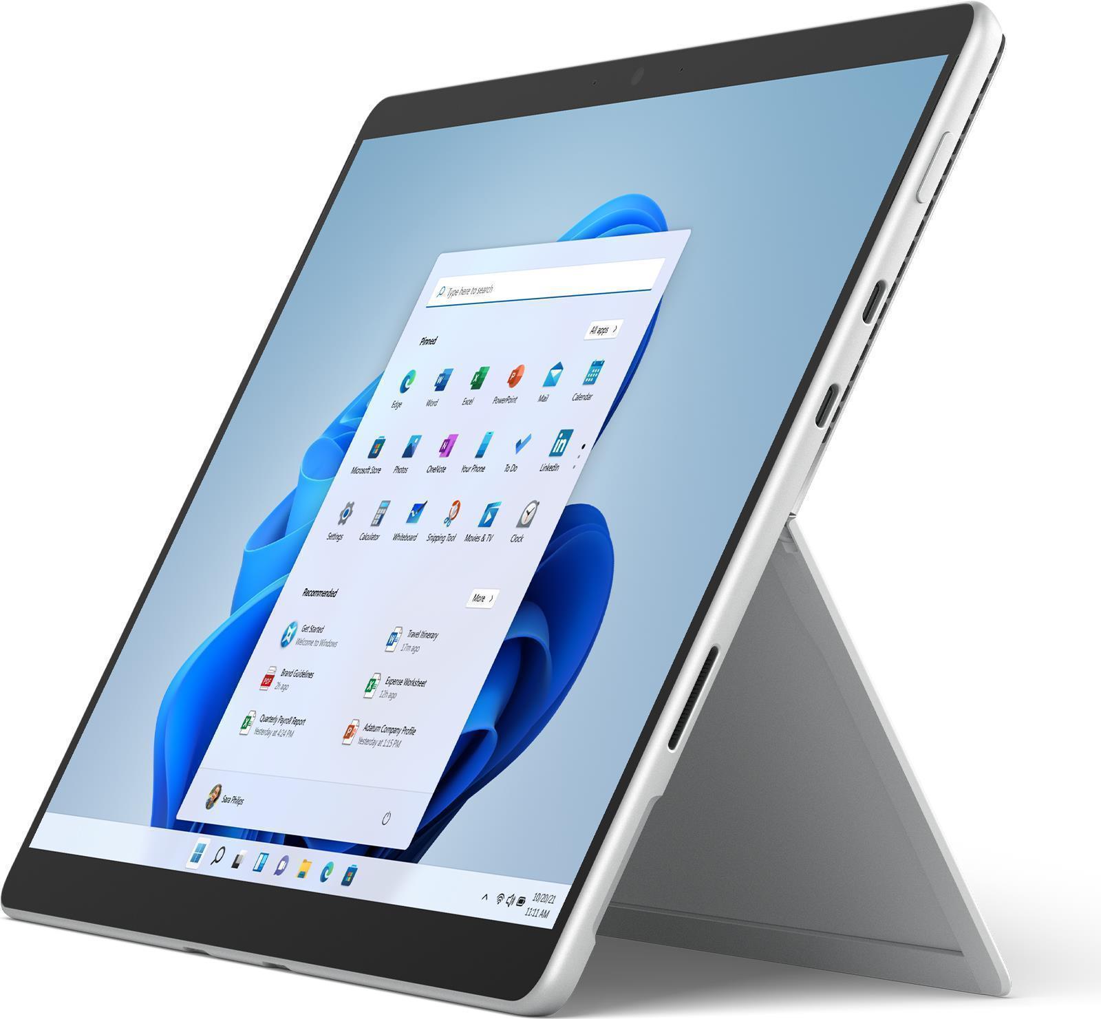 Microsoft Surface Pro 8 - Tablet - Core i7 1185G7 - Evo - Win 10 Pro - Iris Xe Graphics - 16 GB RAM - 1 TB SSD - 33 cm (13) Touchscreen 2880 x 1920 @ 120 Hz - Wi-Fi 6 - Platin - kommerziell