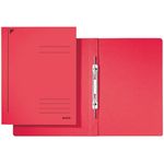 LEITZ Spiralhefter, DIN A4, Colorspankarton, rot 320 g/qm, mit Spiralmechanik 80 mm, mit Beschriftungslinien, - 25 Stück (3040-00-25)