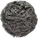 HYGOCLEAN Edelstahl-Topfreiniger, silber, 60 g Durchmesser: 80 mm, Höhe: 80 mm, Edelstahl-Spirale, - 10 Stück (30204)