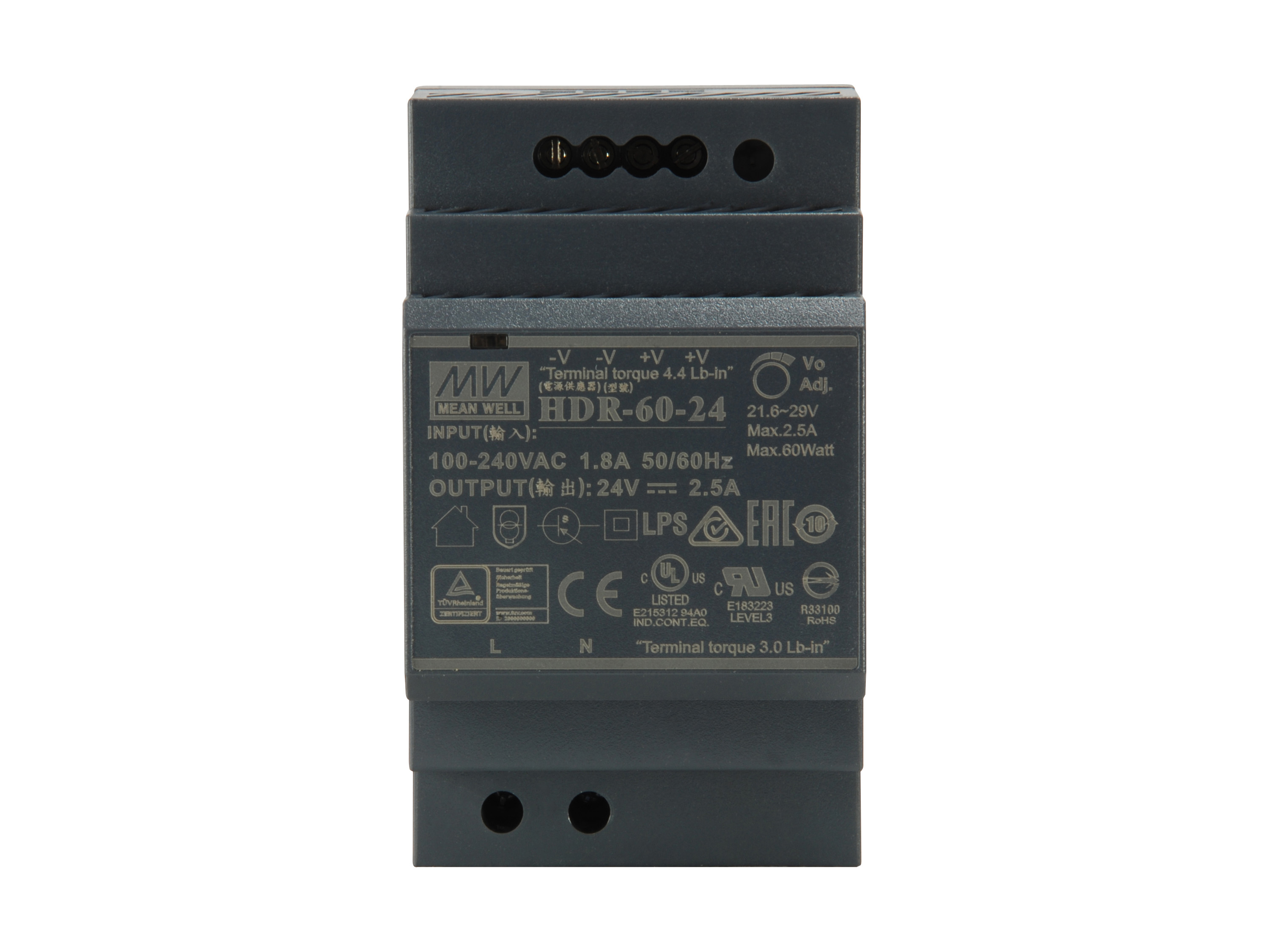 LevelOne POW-2421 Netzteil 60 W 24 V DIN-Schiene Schwarz