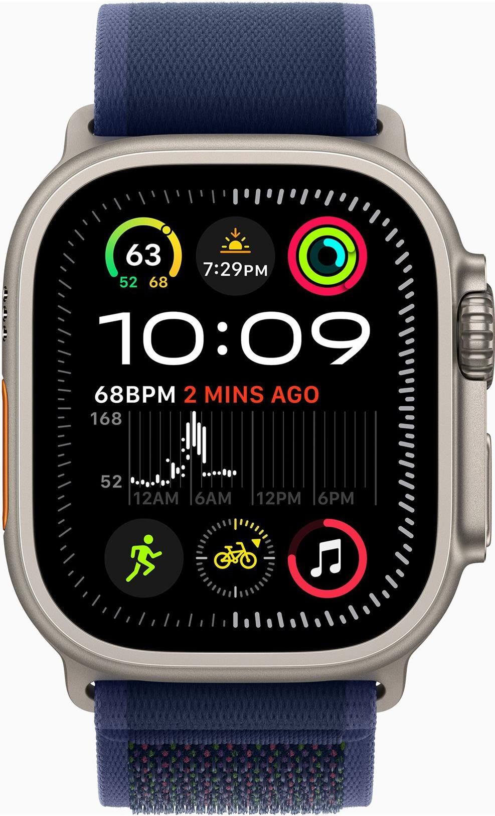 Apple Watch Ultra 2 GPS + Cellular 49 mm Natural Titanium mit Blue Trail Band S/M