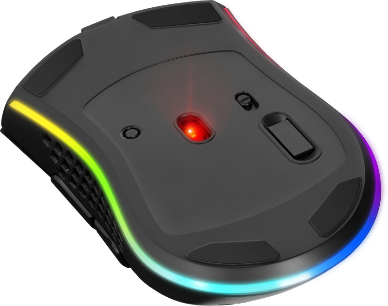 Defender WARLOCK GM-709L Kabellose Gaming-Maus rechts RF Wireless Optisch 2400 DPI Schwarz