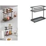 metaltex Gewürzregal Tokyo LAVA, 2 Etagen, matt-schwarz Material: Metall beschichtet (352910000)