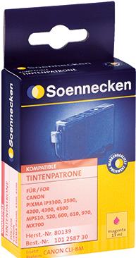 Soennecken Tintenpatrone 80139 wie Canon CLI8M magenta (80139)