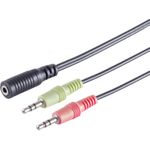 S/CONN maximum connectivity Headset Y-Adapter, TRRS Buchse, 3,5mm, CTIA (14-05040)