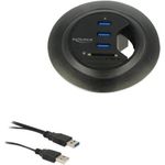 Delock In-Desk Hub 3 Port USB3.0 + 2 Slot SD Card Reader (62869)