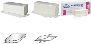 Fripa Handtuchpapier IDEAL, 250 x 330 mm, C-Falz, hochweiß 1-lagig, aus 100% Zellstoff, reißfest - 1 Stück (4131102)