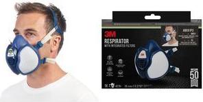 3M Atemschutz-Halbmaske 4279+, ABEK1P3, blau/weiß wiederverwendbar, Kombinationsfilter, Einstufung ABEK1 zum - 1 Stück (4279-1)