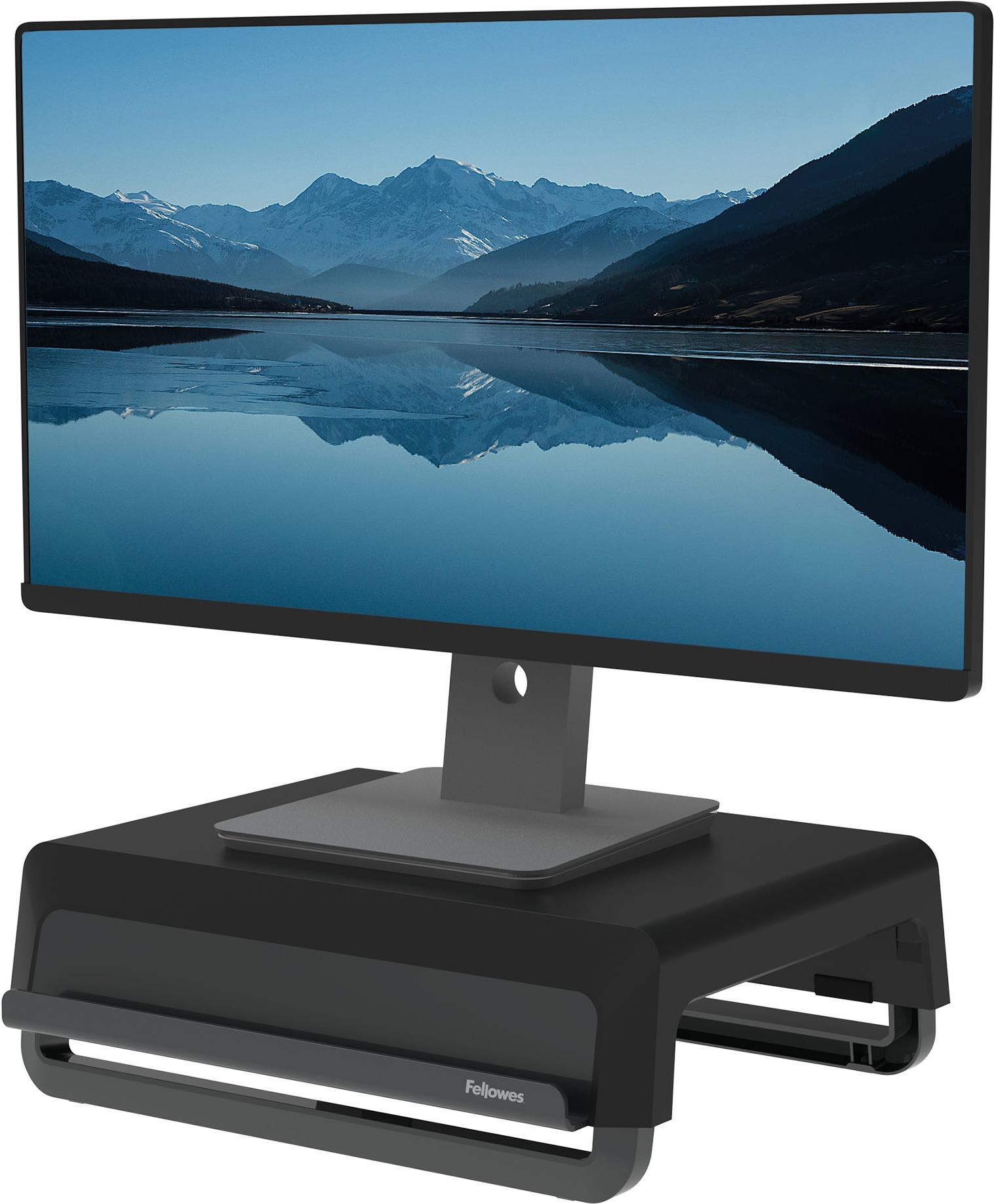 Fellowes Breyta Monitor Ständer tragbar mit Handgriff schwarz Schwarz - Grau Tisch/Bank (100016560)