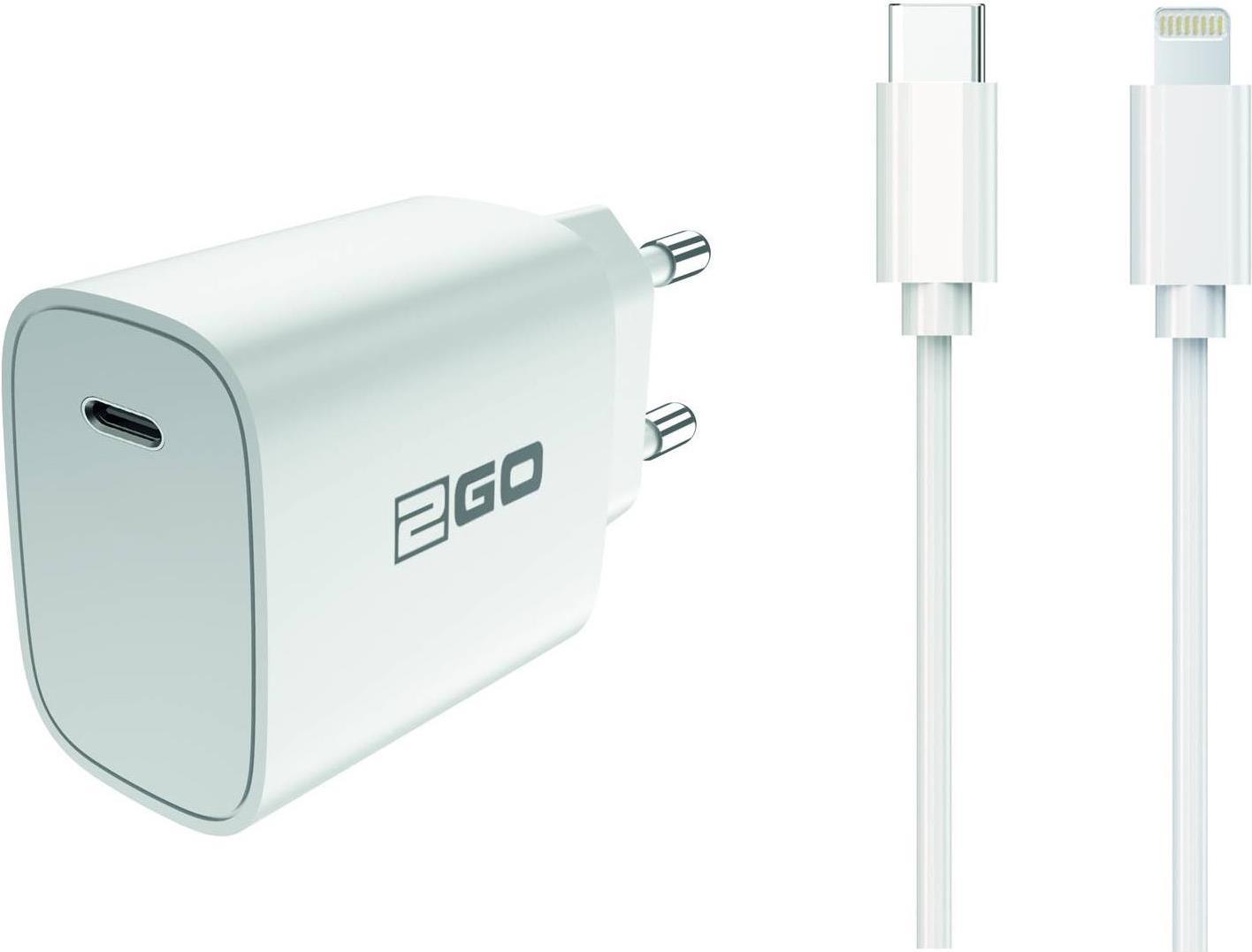 2GO 797277 Ladegerät für Mobilgeräte 20 W USB-C Weiß