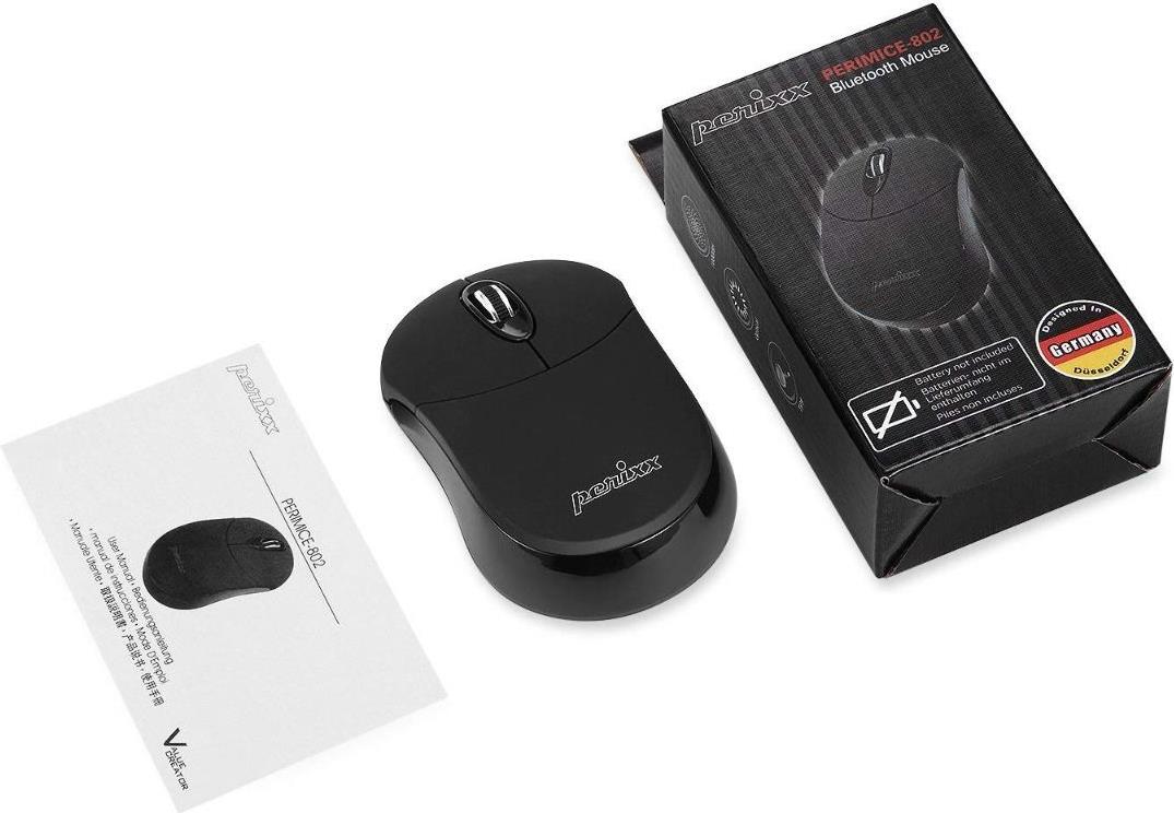 Perixx PERIMICE-802 Optische Bluetooth-Maus 1000 DPI 3 Tasten Schwarz