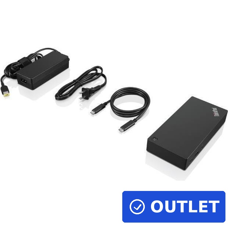 Lenovo 03X7609 Notebook-Dockingstation & Portreplikator Verkabelt USB 3.2 Gen 1 (3.1 Gen 1) Type-C Schwarz (03X7609) (geöffnet)