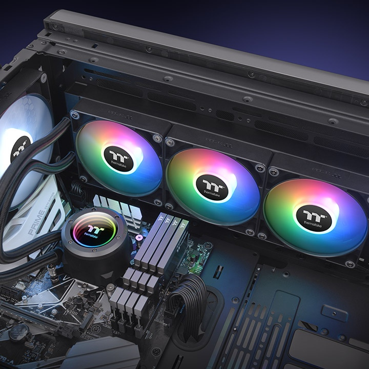 Thermaltake TH420 ARGB Sync V2 CPU-Wasserkühlung 420 mm 3x 140 mm ARGB Schwarz