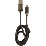LC-POWER Kabel USB-Micro-1M-6 1m silver metal,USB A auf Micro-USB (LC-C-USB-MICRO-1M-6)