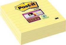 Post-it Haftnotizen Super Sticky, 101 x 101 mm, gelb 70 Blatt/Block, liniert, Farbe: gelb - 1 Stück (675-3SCY)