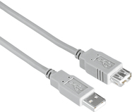 HAMA 00200906 USB-Verlängerungskabel USB 2.0 3m A-Stecker A-Kupplung (00200906)