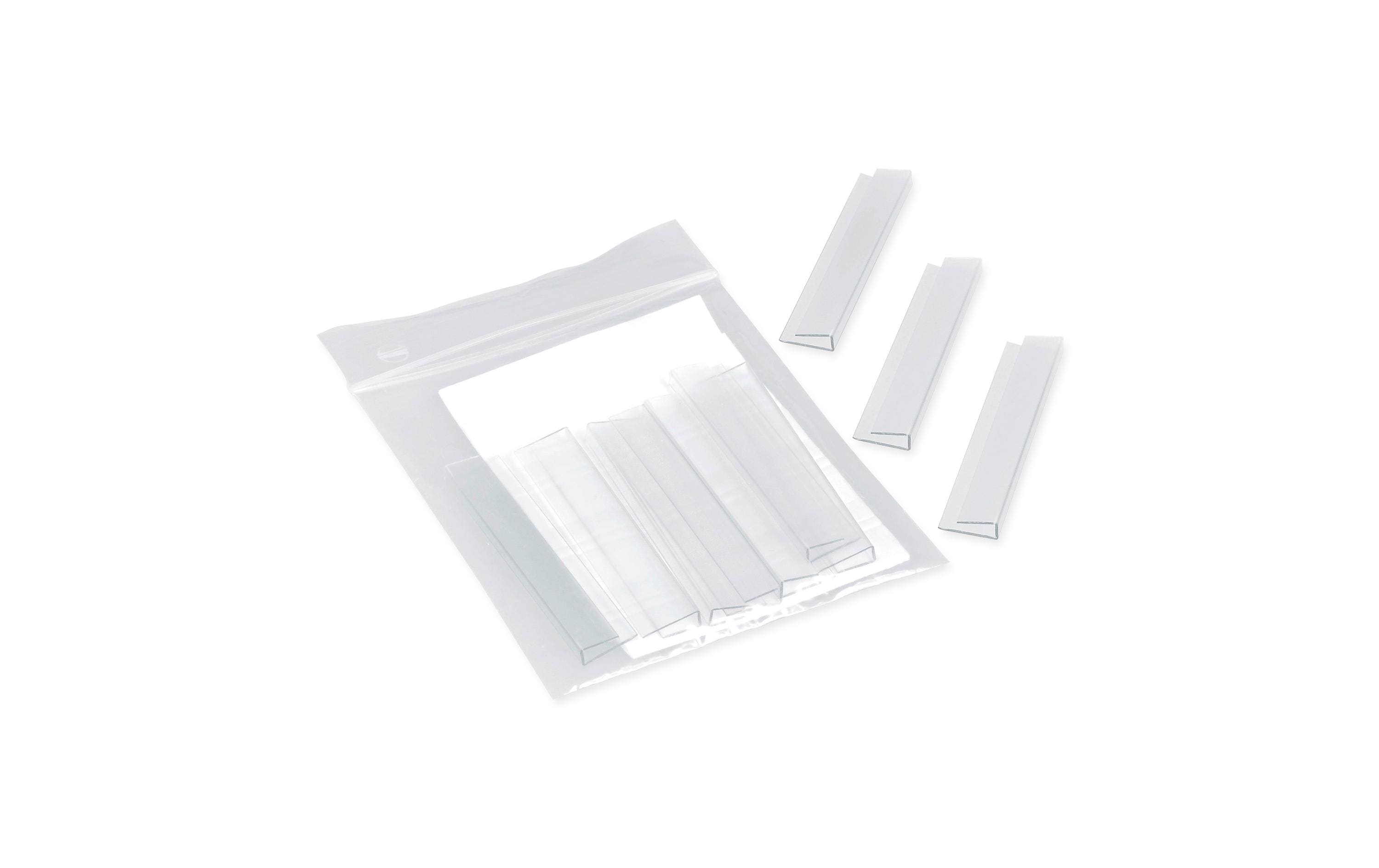 styro Beschriftungsschilder mit Clip Transparent 10 Stück