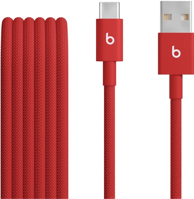 Apple Beats USB-A to USB-C Woven Cable (1.5 m) - Rapid Red (MFEJ4ZM/A)