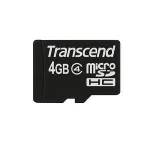 Transcend - Flash-Speicherkarte - 4GB - Class 4 - microSDHC (TS4GUSDC4)