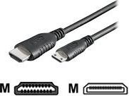 HDMI Kabel High Speed mit Ethernet und Mini HDMI Schwarz 1,8 m Hersteller: Techly (ICOC-HDMI-B-015)