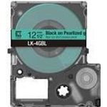 Epson Etikettenkassette LK-4GBL, Standard, Schwarz auf Grün, 12 mm x 9 m (C53S672102)