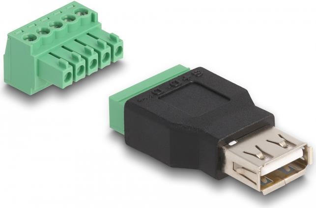 Delock USB-Adapter 5-poliger Anschlussblock zu USB (W) (65973)