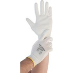 HYGOSTAR Arbeitshandschuh ULTRA FLEX HAND, M weißer Nylon-Handschuh aus Feinstrick mit PU-Beschichtung - 12 Stück (33815)