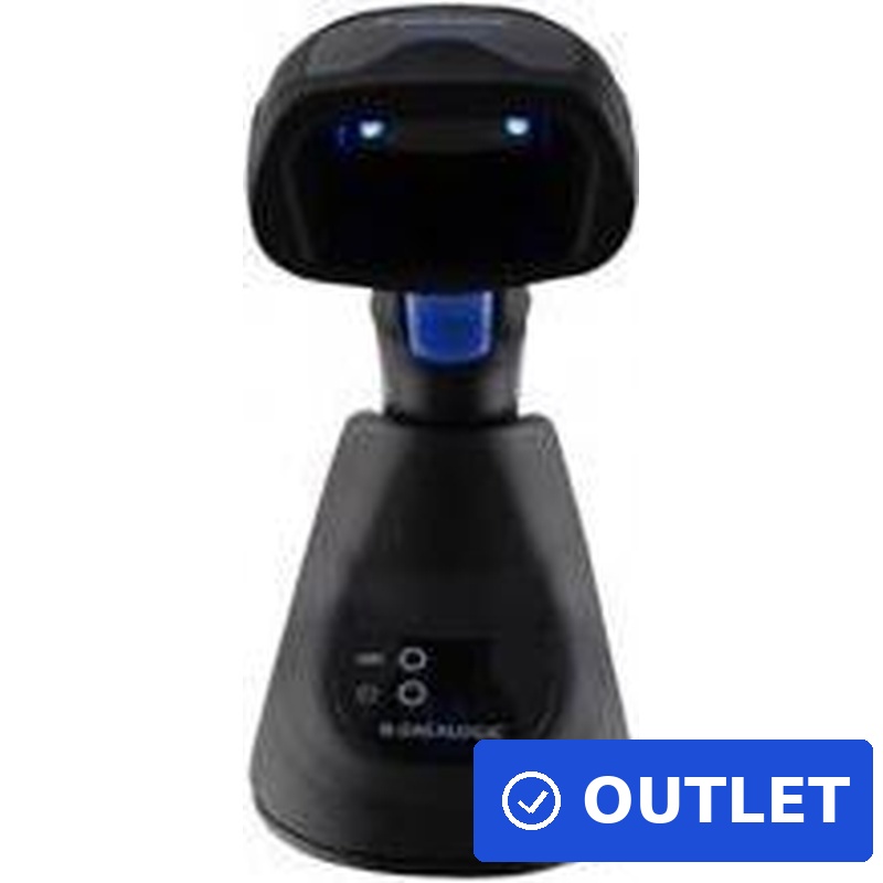 Datalogic QuickScan QM2500, 2D, USB, RS232 Funkscanner, 2D, Anschluß: USB, RS232, inkl.: Lade-/Übertragungsstation, Handbuch, separat bestellen: Schnittstellenkabel, IP52 (QM2500-BK-433) (geöffnet)