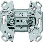 BUSCH-JAEGER Antennensteckdosen-Einsatz 0230-101 Stichdose Radio/TV/Sat 2 Anschlüsse 0230-101 (0230-0-0250)